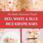 A Pinterest three-photo collage with a title overlay features classic treats with a patriotic theme.
