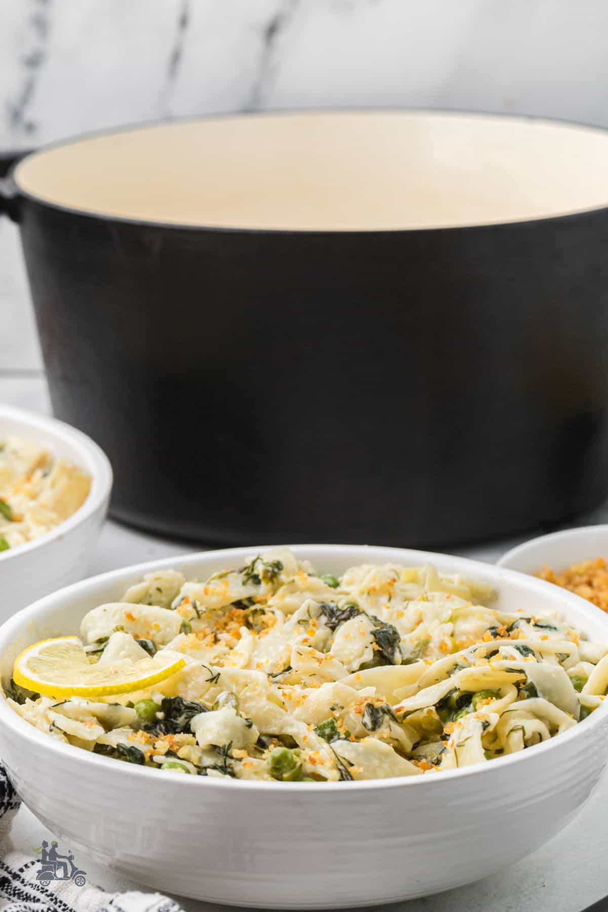 Best Greek Pasta Recipe with Spinach, Lemon, and Feta. 