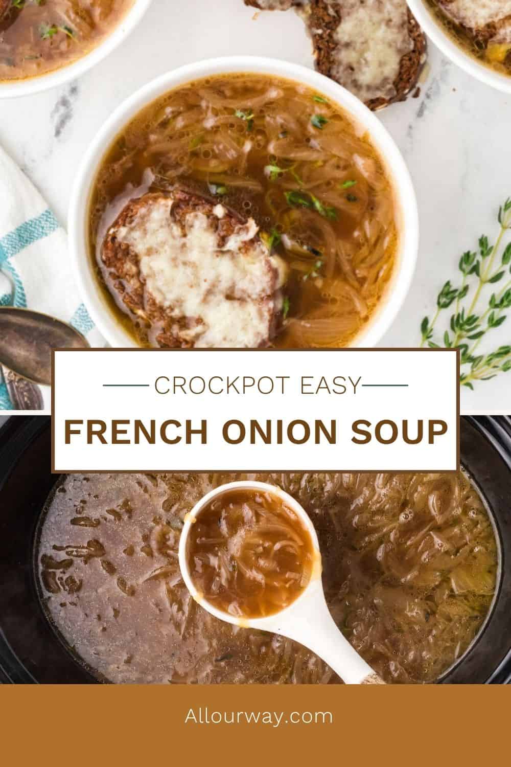 Cozy Slow Cooker French Onion Soup with Cheesy Gruyere Toast