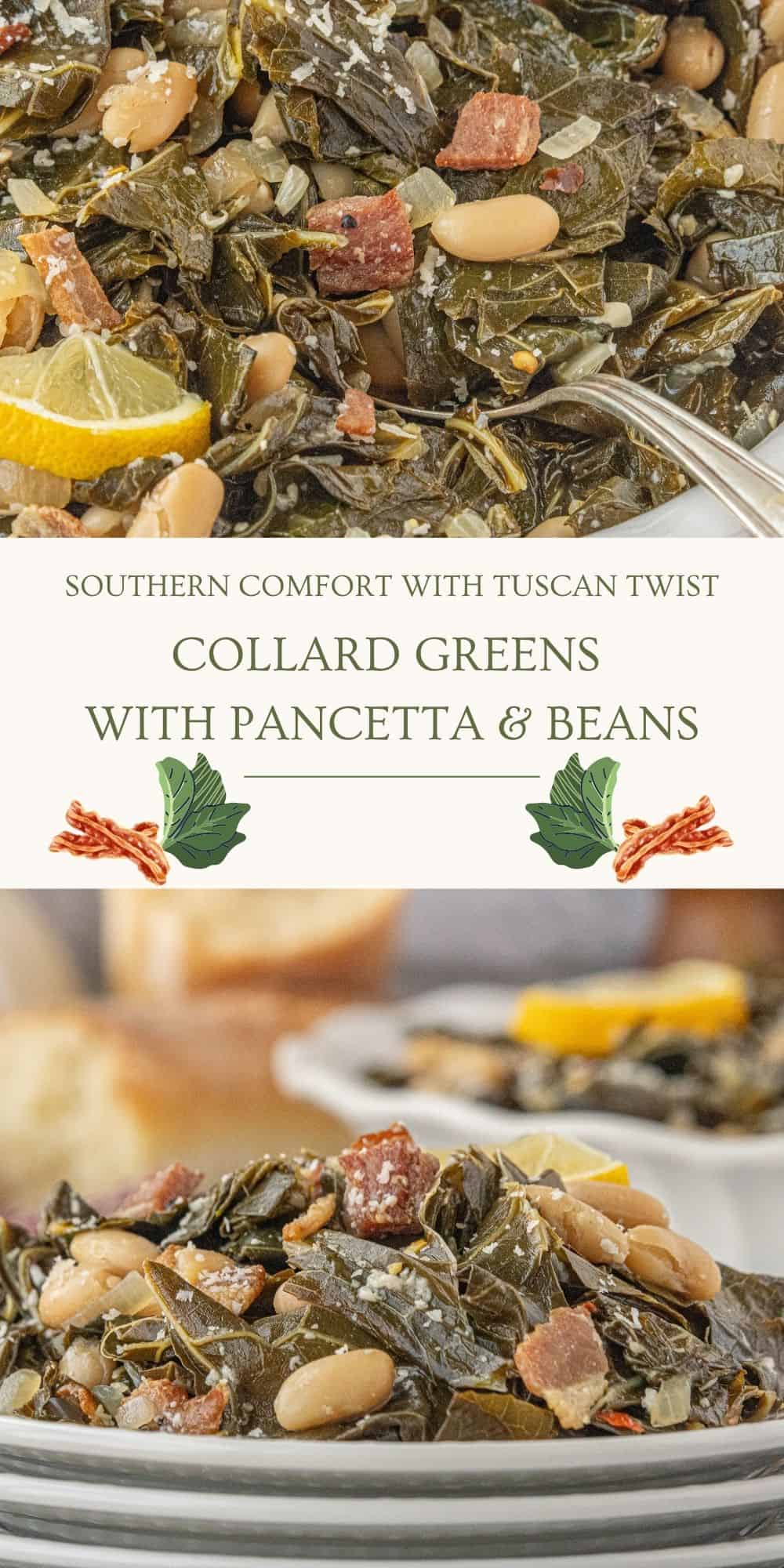Tuscan Collard Greens With Pancetta and Cannellini Beans