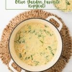 Close-up of creamy chicken gnocchi soup showing tender chicken, shredded carrots, and pillowy gnocchi in a thick, rich broth.