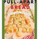 A Pinterest pin image with a title overlay for the easy pull-apart Christmas Bread recipe.