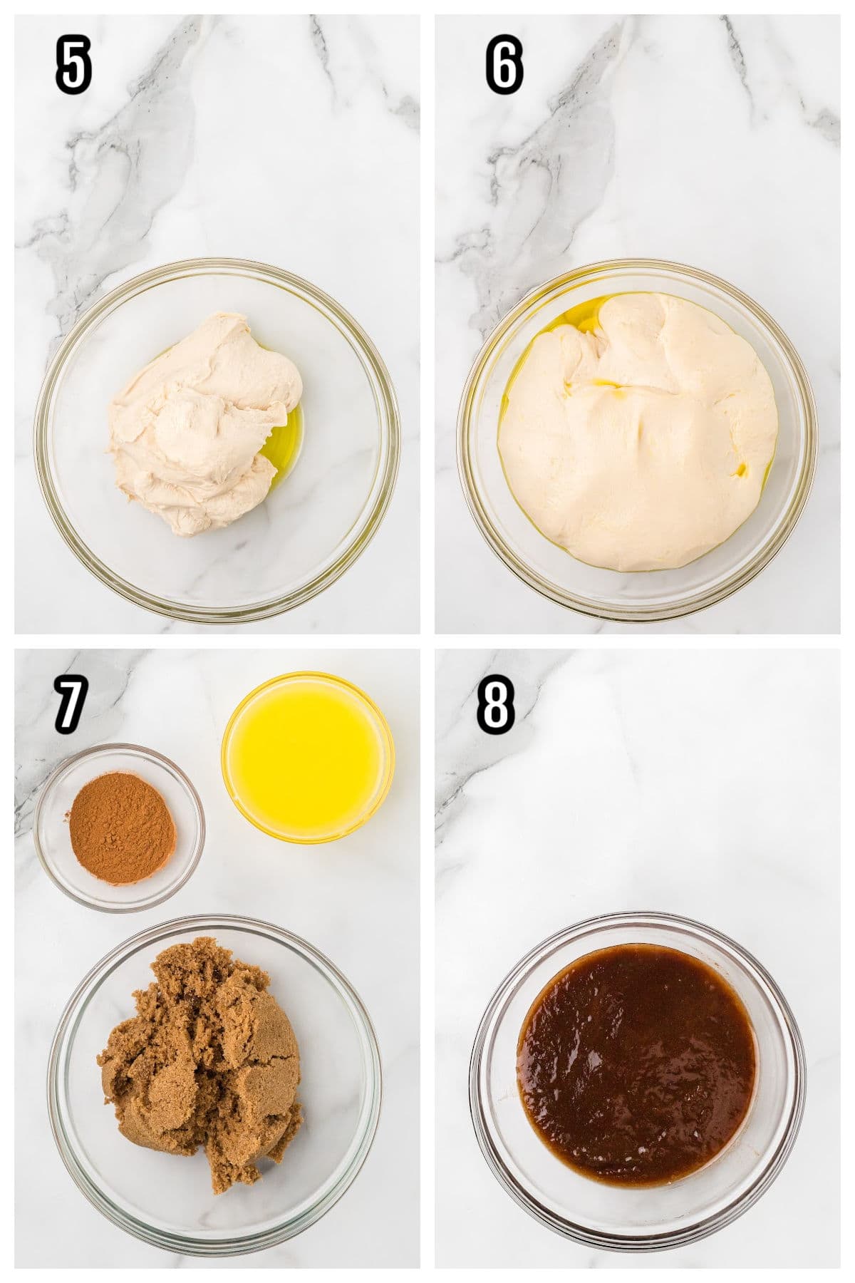 Second set of instructions for easy cinnamon roll bread. 