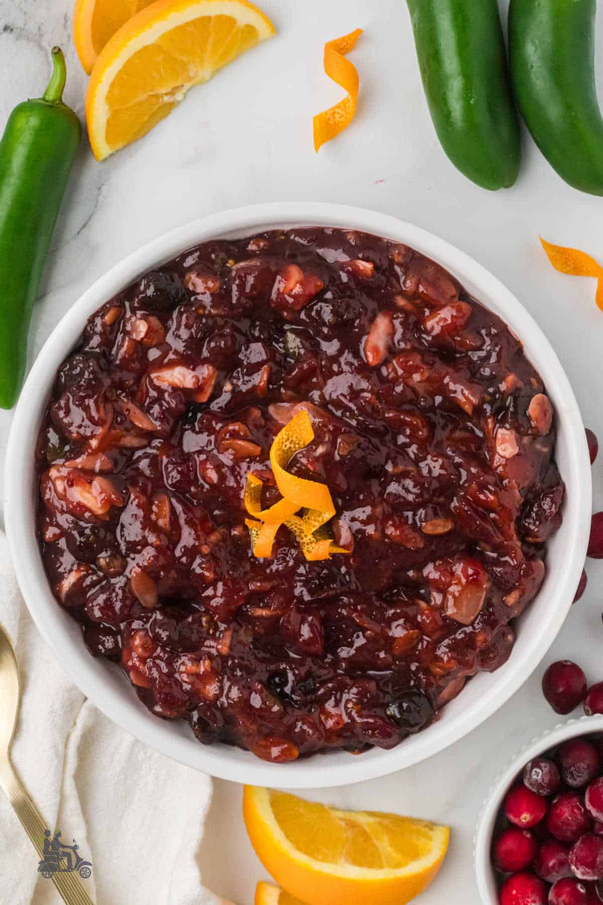 Canned cranberry relish spiced to make it semi-homemade and flavorful.