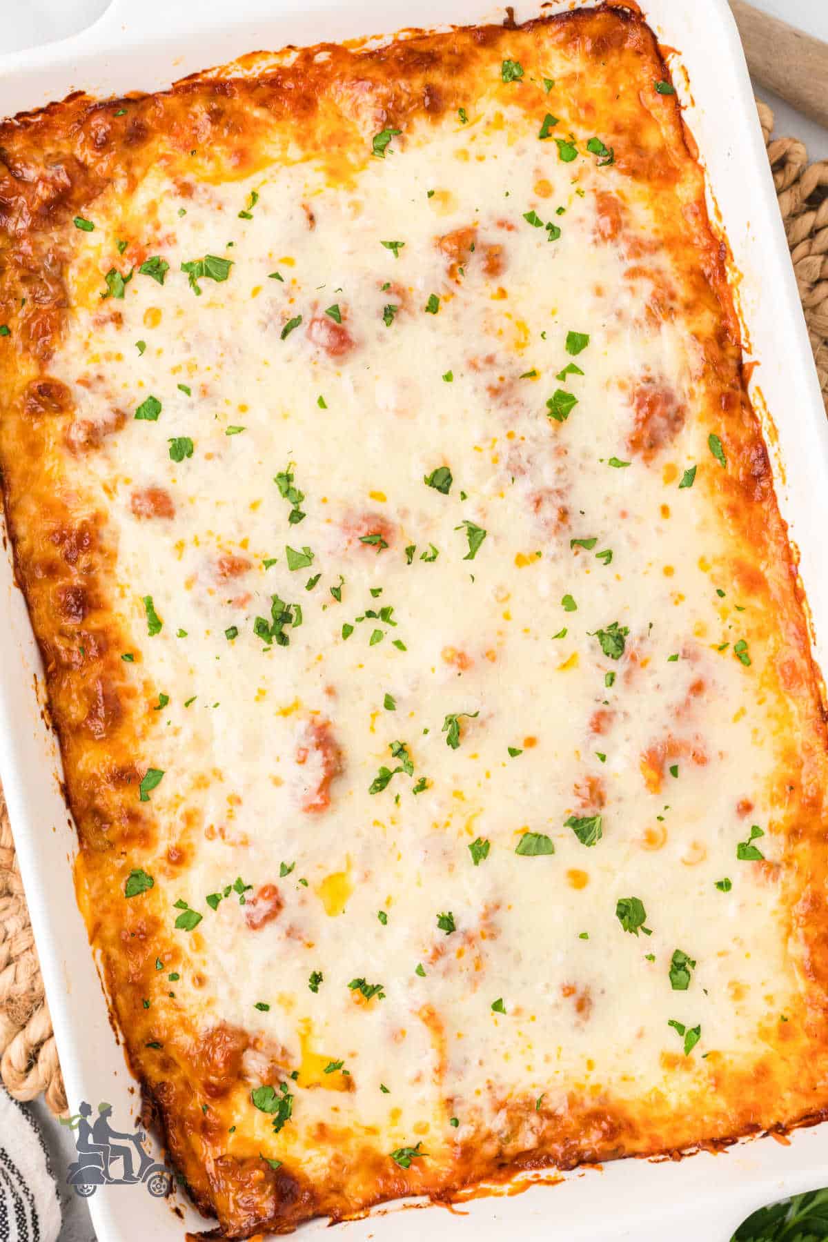 The final step to making the million dollar ravioli recipe is to sprinkle with fresh chopped parsley or basil.