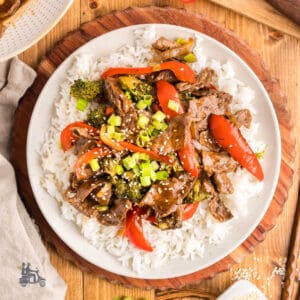 Homemade teriyaki beef and broccoli stir fry is perfect for busy weeknights.