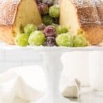 This is a single image of the rich, old-school butter pound bundt cake inspired by the Irish butter cake recipe.
