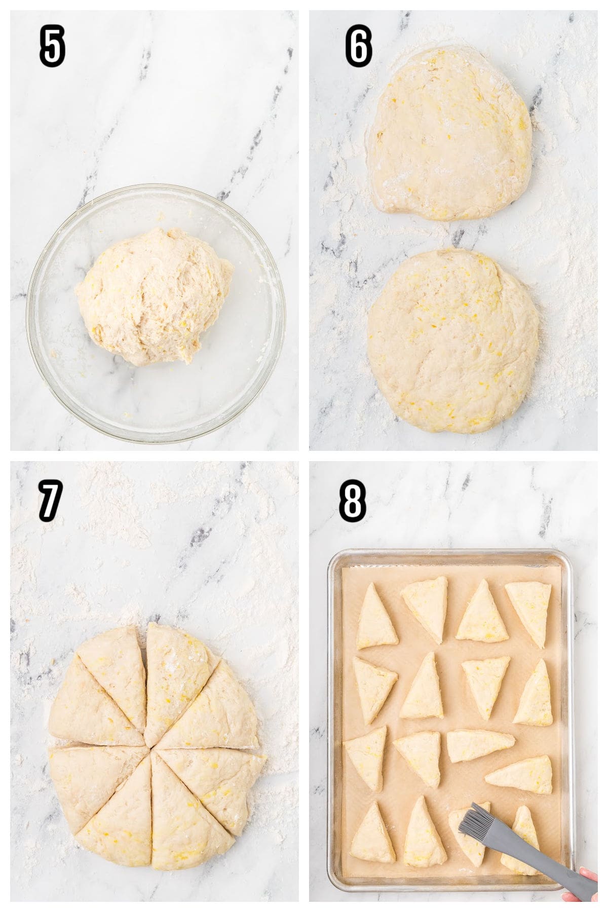 Second set of instructions for making those bakery-style scones with a glaze topping.