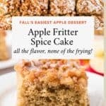 Fall apple cake mix inspired by apple fritters, only this recipe does not fry the apples.