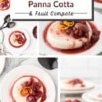 Buttermilk Panna Cotta with a Cinnamon Port Fruit sauce.